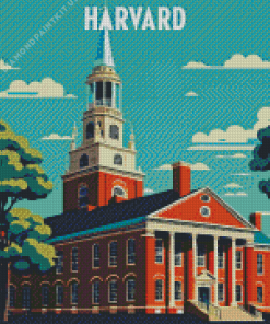 Harvard University Poster Diamond Painting