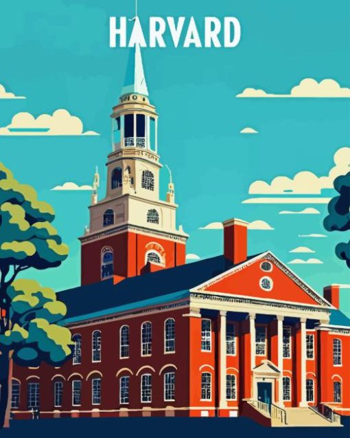 Harvard University Poster Diamond Painting