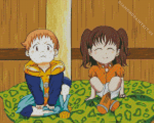 King and Diane anime Painting