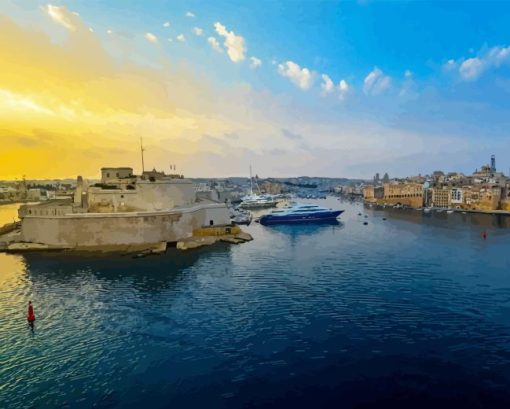 Malta Harbor Diamond Painting