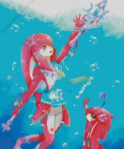 Mipha and Sidon Diamond Painting