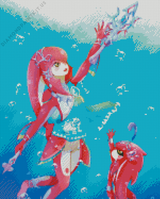 Mipha and Sidon Diamond Painting