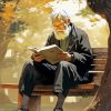 Old Man Reading Book Diamond Painting