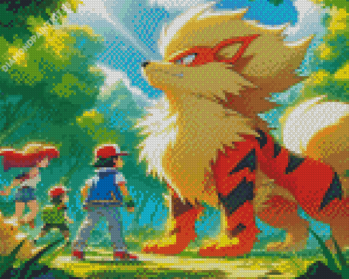 Pokemon Anime Arcanine Diamond Painting