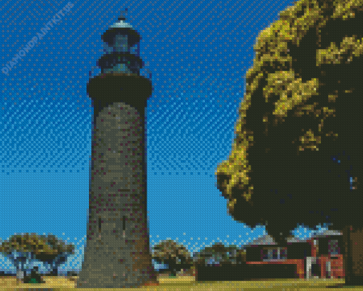 Queenscliff Black Lighthouse Diamond Painting