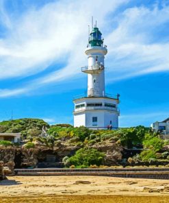 Queenscliff White Lighthouse Diamond Painting