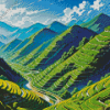 Rice Terraces Mountains Diamond Painting