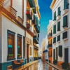 Spain Cadiz City Poster Diamond Painting