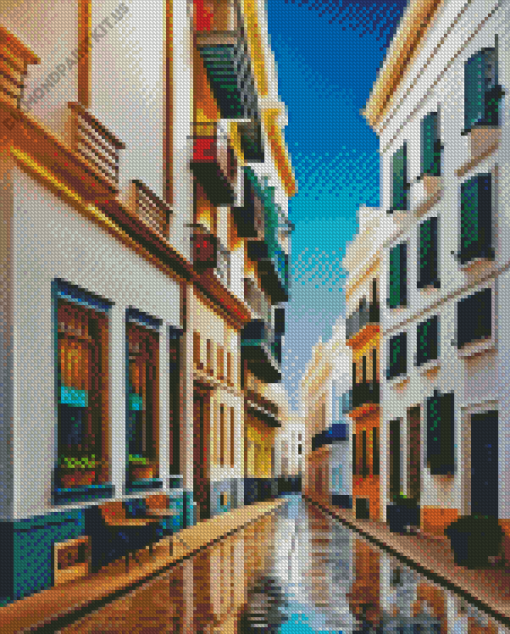 Spain Cadiz City Poster Diamond Painting