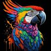 Splash Parrot Diamond Painting