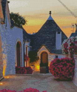 Sunset Alberobello Diamond Painting