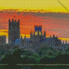 Sunset Ely Cathedral Diamond Painting