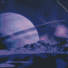 The Purple Planet Diamond Painting