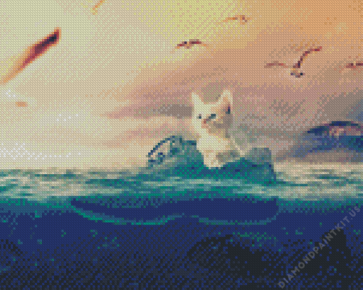 Titanic Cat Diamond Painting