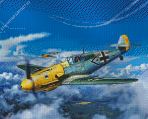 WWII Bf 109 Aircraft Diamond Painting