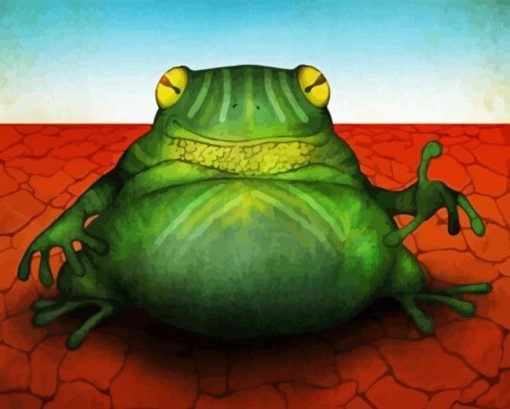 Water Holding Frog Diamond Painting