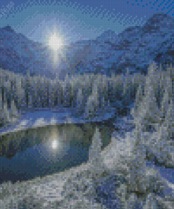 Winter Morskie Lake Diamond Painting