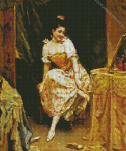 Woman At Dressing Table Diamond Painting