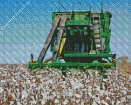 Cotton Harvester Diamond Painting