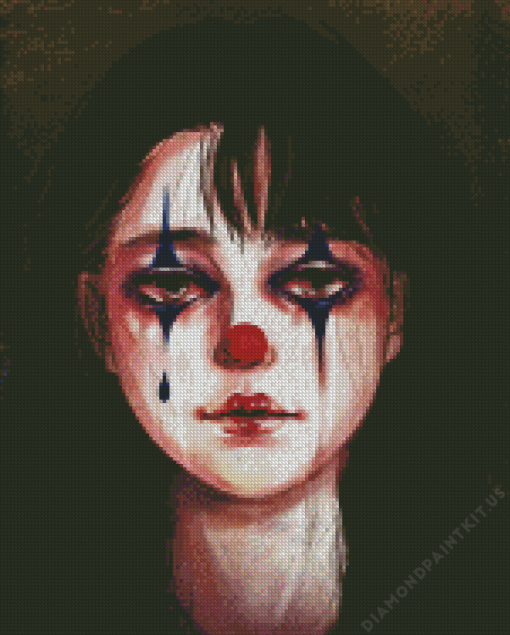 Crying Clown Diamond Painting
