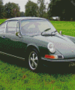 Green Old Porsche Diamond Painting