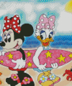 Minnie Mouse and Daisy Duck Diamond art