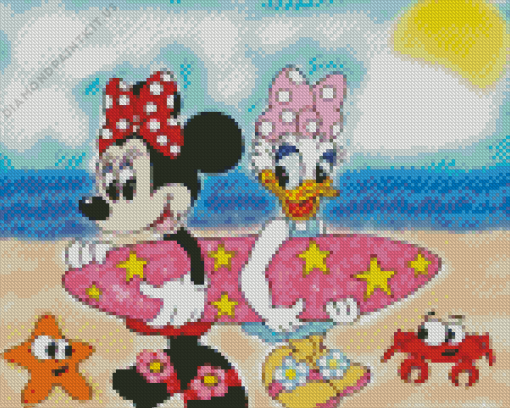 Minnie Mouse and Daisy Duck Diamond art