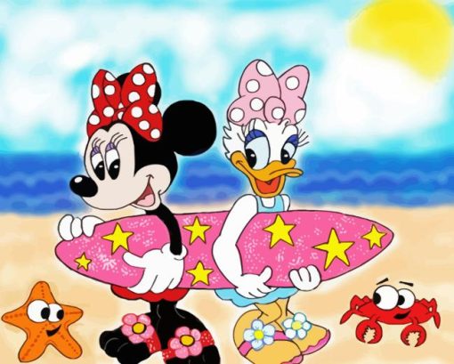 Minnie Mouse and Daisy Duck Diamond art