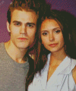 Paul Wesley And Nina Dobrev Diamond Painting