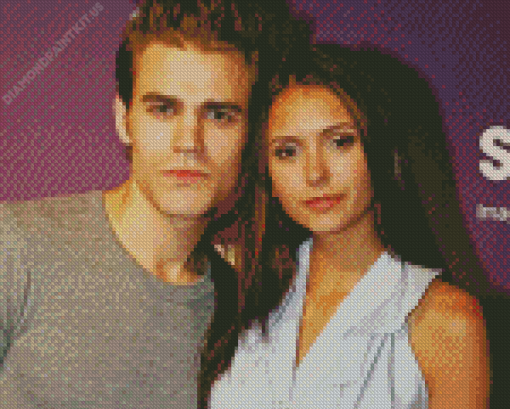 Paul Wesley And Nina Dobrev Diamond Painting