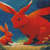 Red Rabbit Diamond Painting