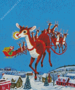 Rudolph the Red Nosed Reindeer Diamond Painting