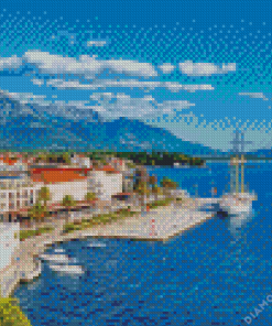 Tivat town in Montenegro Diamond Painting Art