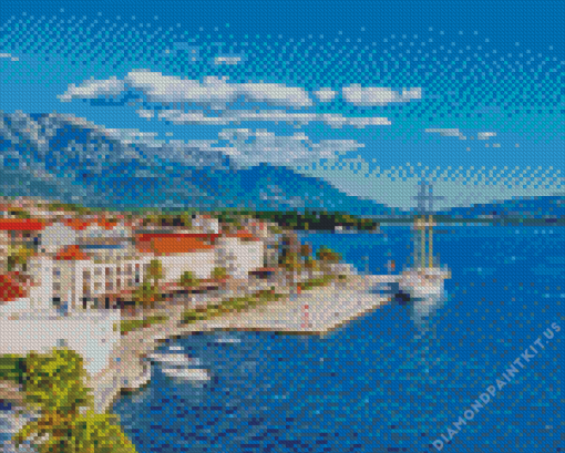 Tivat town in Montenegro Diamond Painting Art