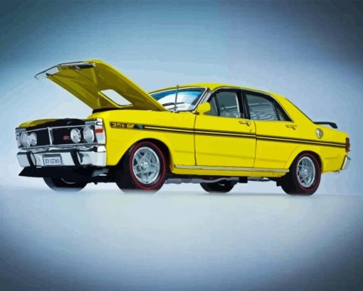 Yellow Ford XY Falcon GT Diamond Painting