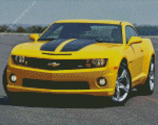 Yellow Camaro Diamond Painting