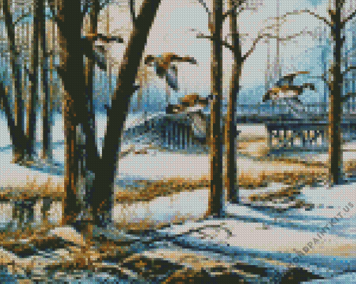 April Snow Terry Redlin Diamond Painting