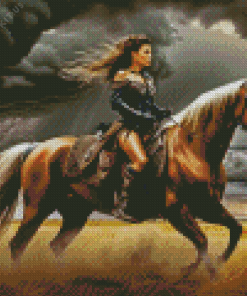 Lady And Horse Diamond Painting