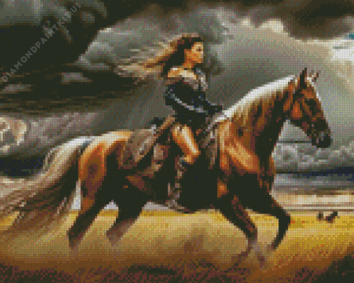 Lady And Horse Diamond Painting