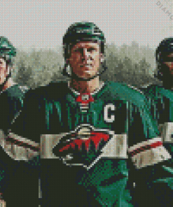 Minnesota Wild Hockey Players Diamond Painting