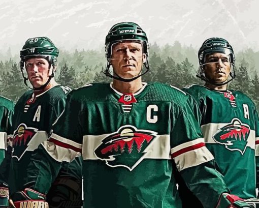 Minnesota Wild Hockey Players Diamond Painting