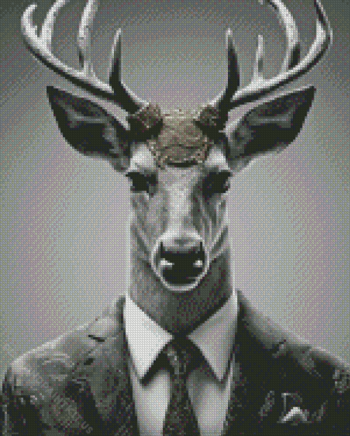 Deer Wearing Clothes Diamond Painting