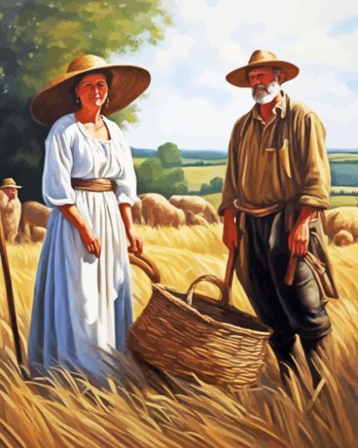 Old Farmers Couple Diamond Painting