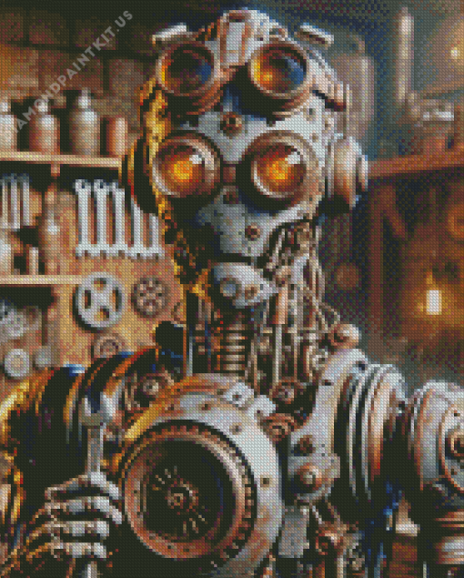 Steampunk Robot Diamond Painting