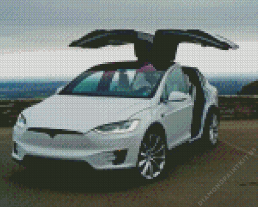 Tesla Model X Diamond Painting