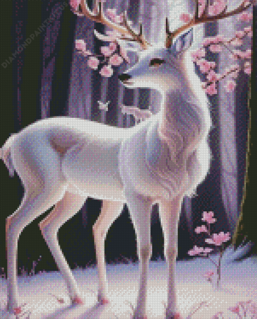 Deer Floral Antlers Diamond Paintings