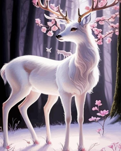 Deer Floral Antlers Diamond Paintings