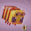 Cute Minecraft Bee Diamond Painting