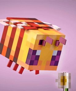 Cute Minecraft Bee Diamond Painting