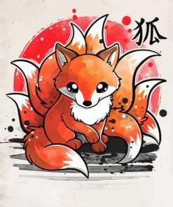 Cute Nine Tailed Fox Diamond Painting